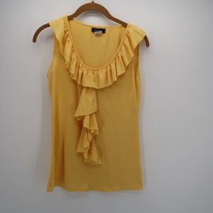 Sam & Max Scoop Neck Ruffle Sleeveless Top Tank